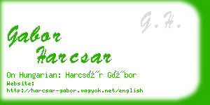 gabor harcsar business card